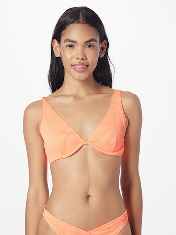 HOLLISTER Triangle Bikini Top in Orange: front