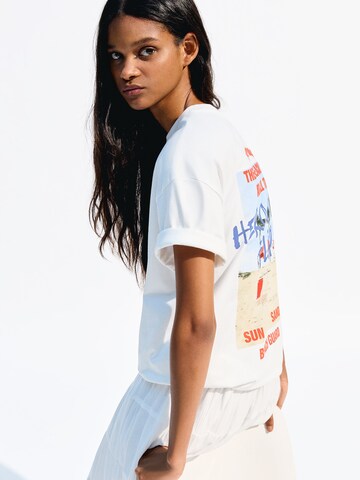 Bershka Shirt in White
