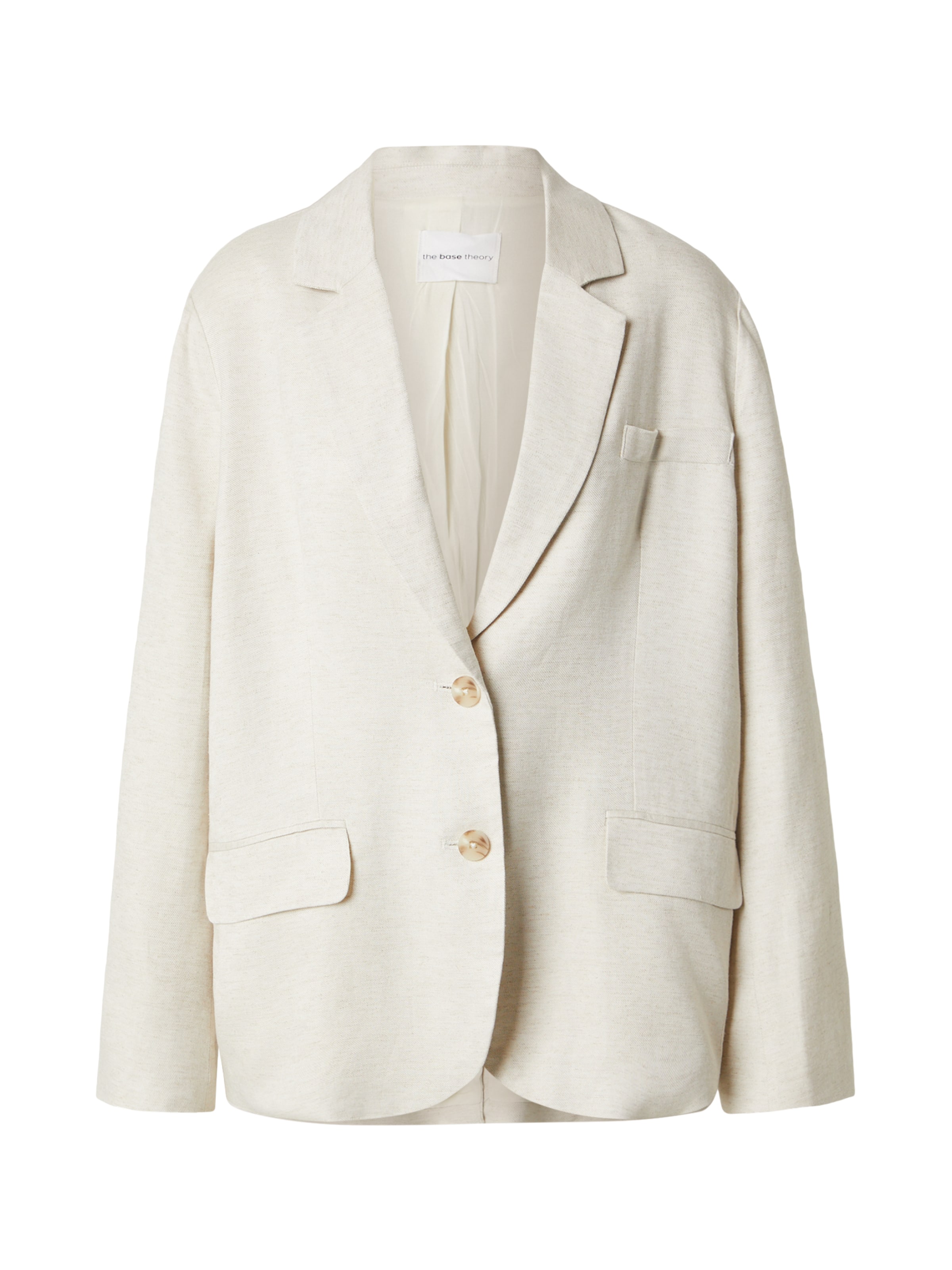 The Base Theory Blejzr 'LINEN BLAZER' – béžová: přední strana