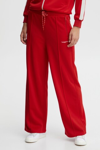 Wide Leg Pantalon 'SIMA' The Jogg Concept en rouge : devant