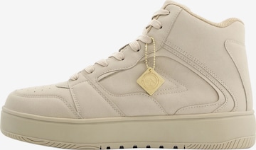 Sneaker alta di Bershka in beige