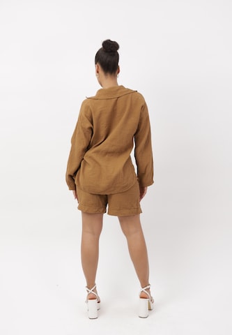 Pantalons de tailleur Elara en marron