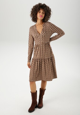 Aniston CASUAL Dress in Brown: front