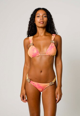 Moda Minx Triangle Bikini top 'Nautilus Shell' in Orange: front