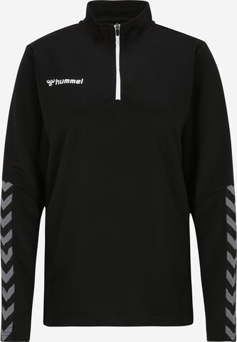 Hummel Sportief sweatshirt 'Authentic' in Zwart: voorkant