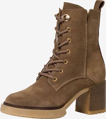 TAMARIS Lace-Up Ankle Boots in Brown: front