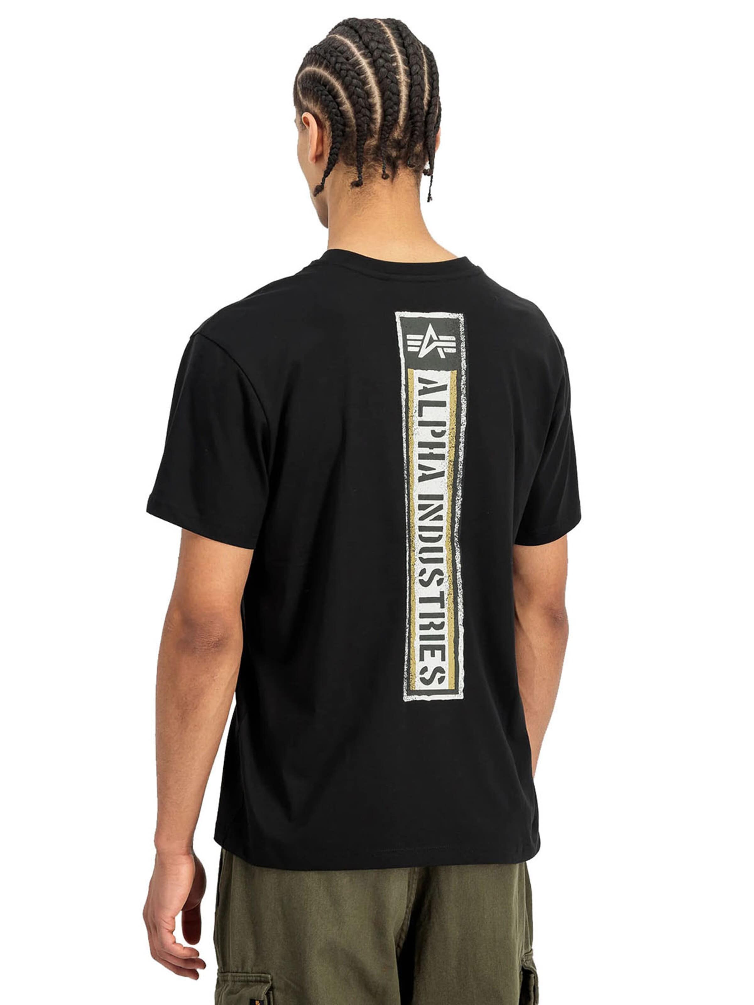 ALPHA INDUSTRIES T-Shirt in Schwarz: Vorderseite