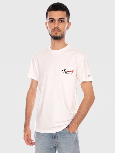 Maglietta 'TJM SLIM SIGN CHEST SS TEE EXT ANCIENT WHITE' in XXL TOMMY HILFIGER di colore bianco, Visualizzazione prodotti