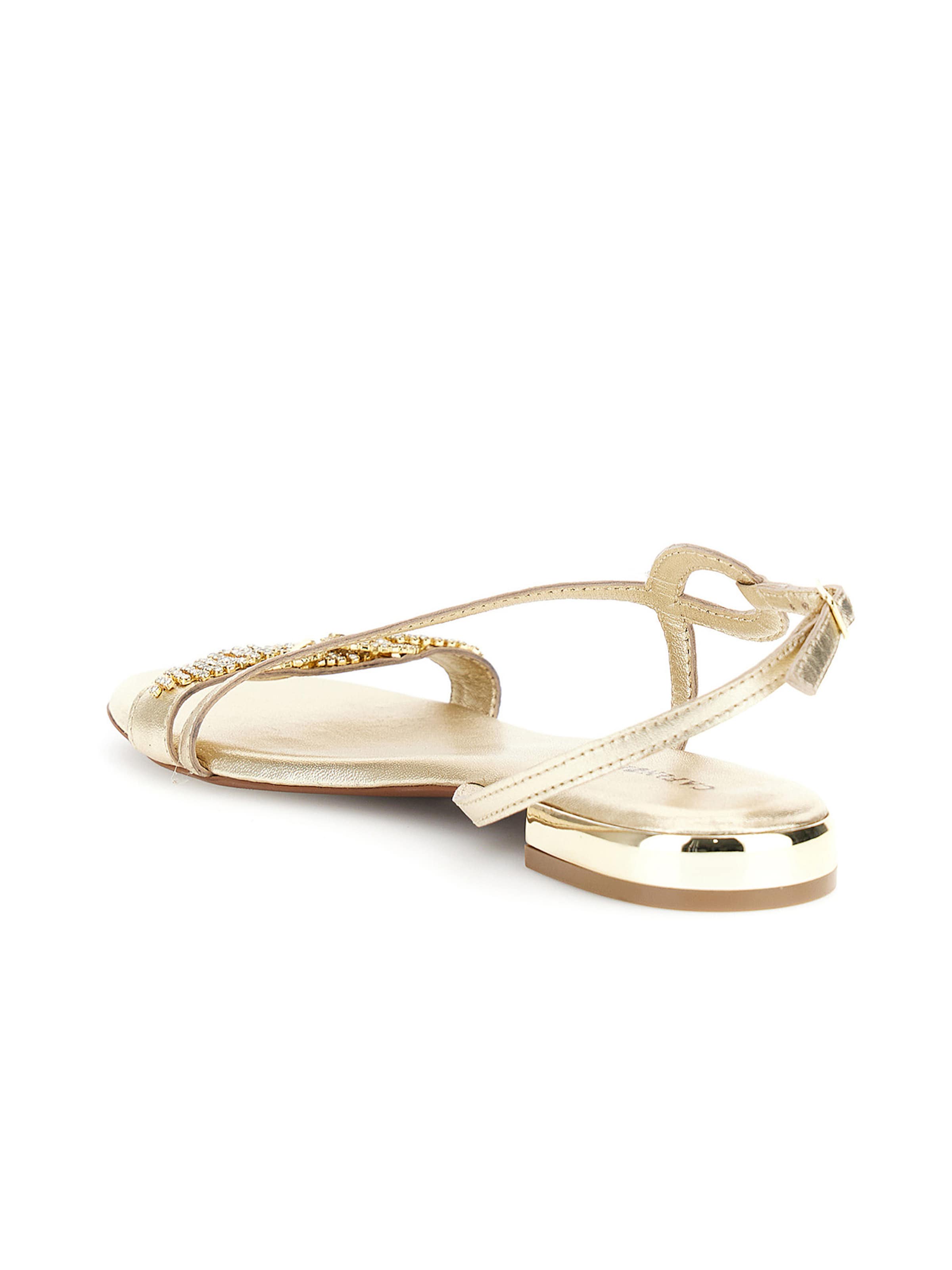 CAFè NOIR Sandalen met riem in Goud