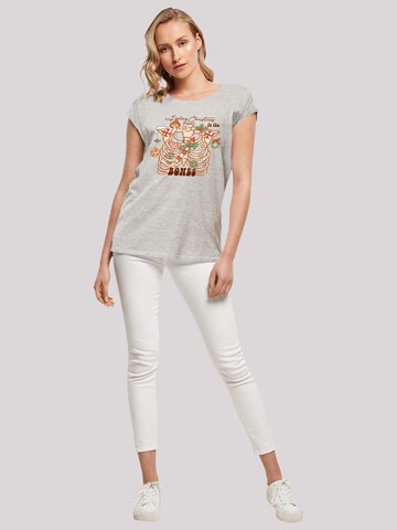 F4NT4STIC Shirt 'Feeling Christmas in the bones' in Grau