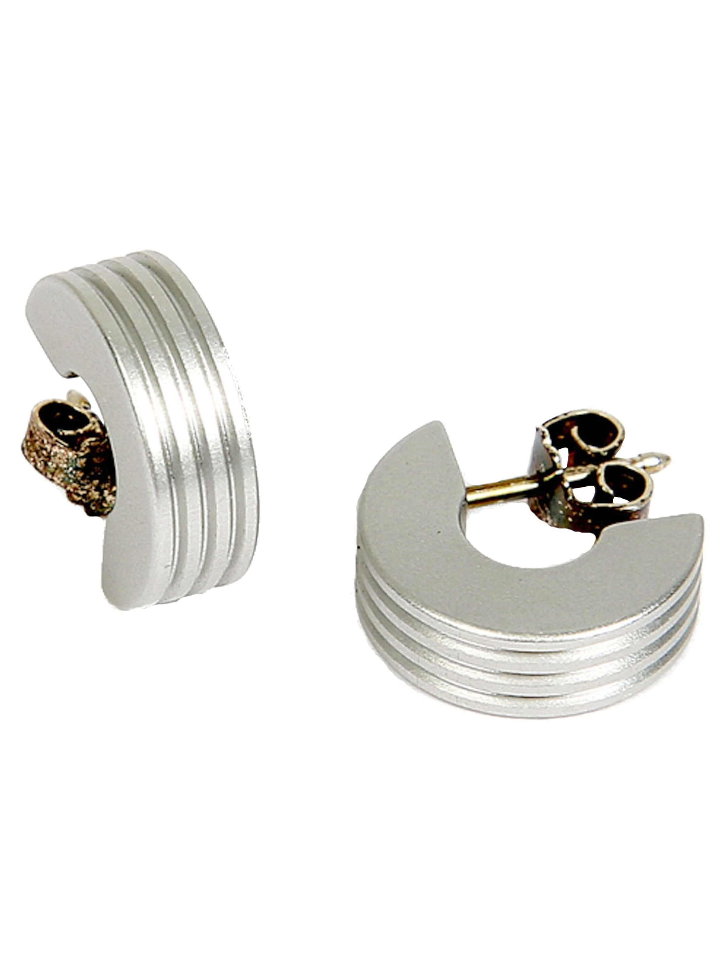 Boucles d'oreilles DeMarie en argent : devant