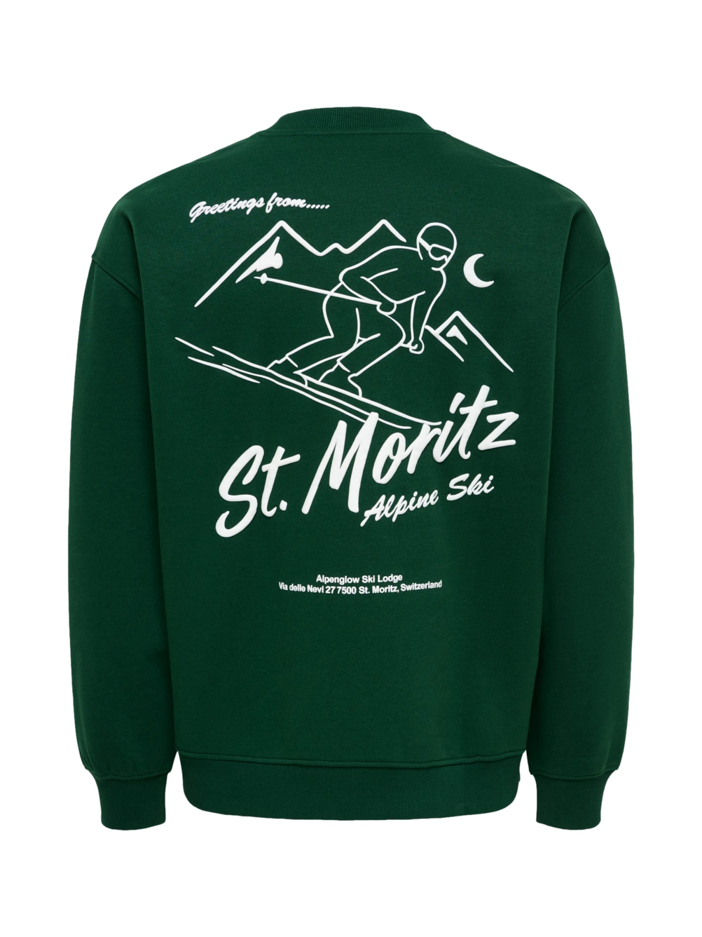 Only & Sons Sweatshirt 'ONSBejmo Morits' in Groen