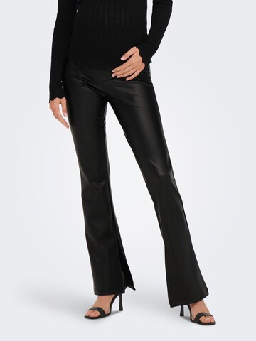 Only Maternity Flared Leggings 'Star' in Black: front