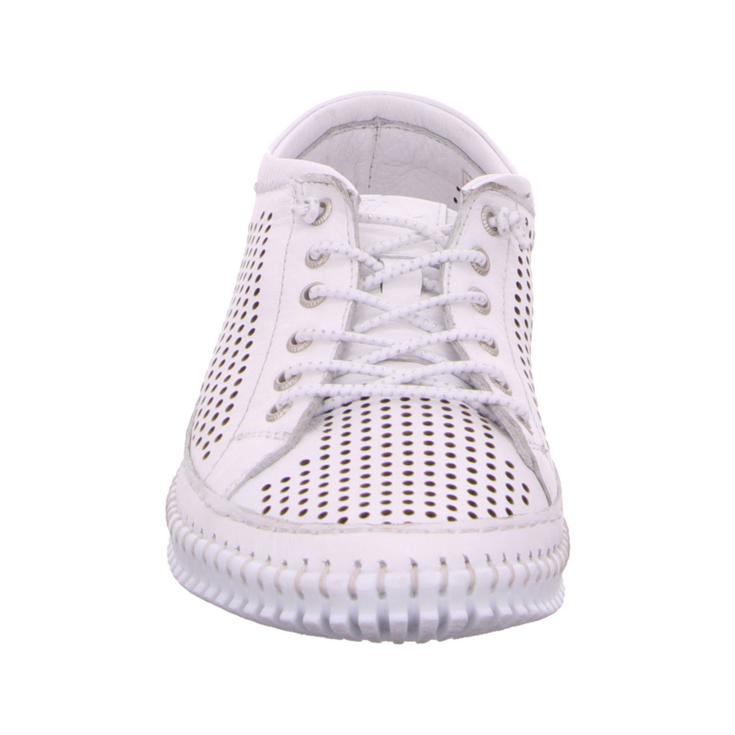 Esgano Schnürschuh mit Lochmuster in Weiß