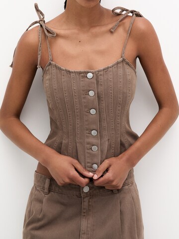 Pull&Bear Top | rjava barva