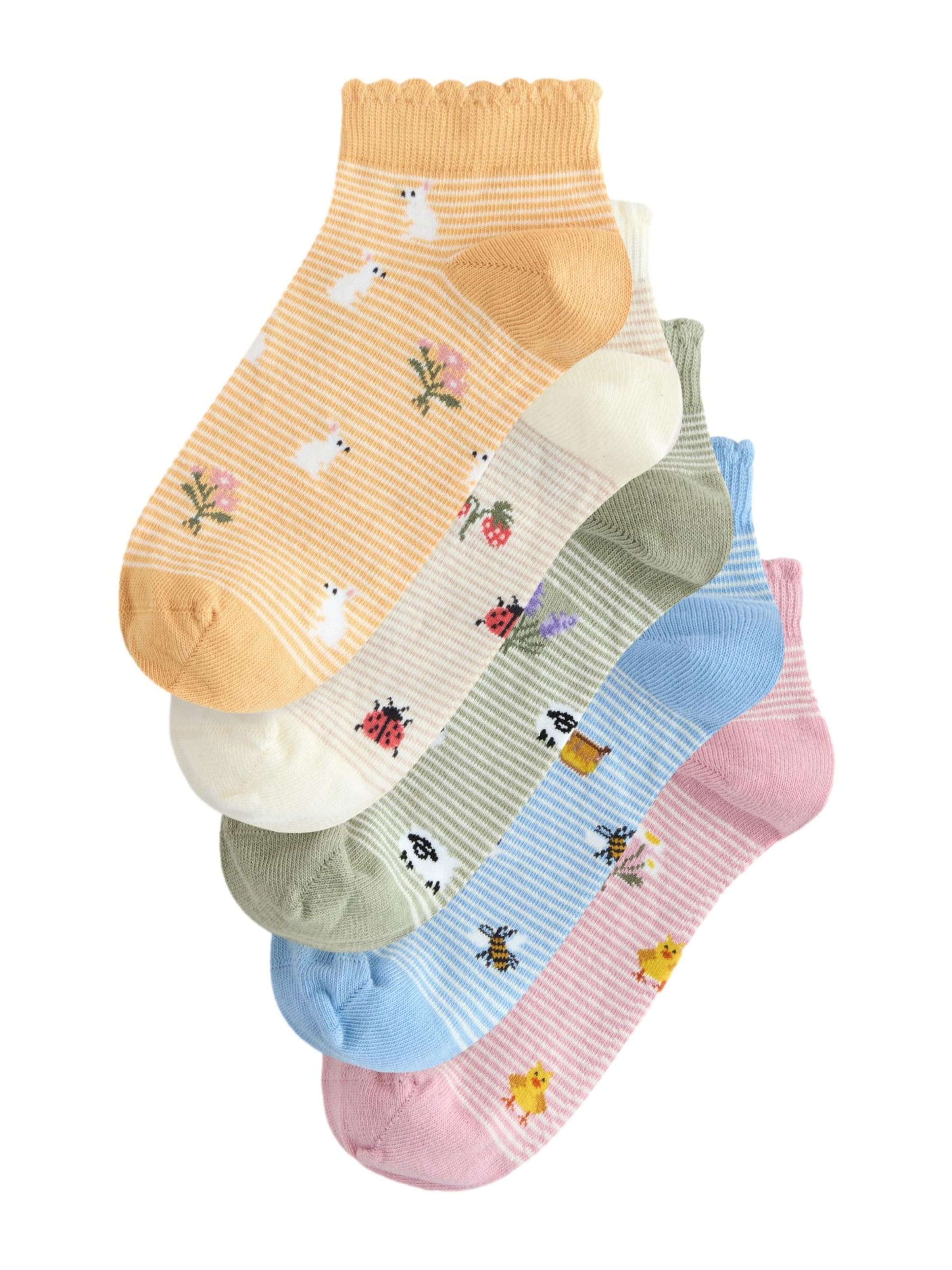 Kojinės iš Next, spalva – kremo / šviesiai mėlyna / medaus spalva / alyvuogių spalva / eozino spalva, Prekių apžvalga