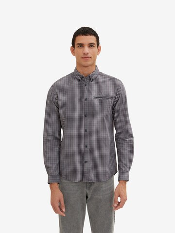 TOM TAILOR Regular fit Button Up Shirt in Blue: front