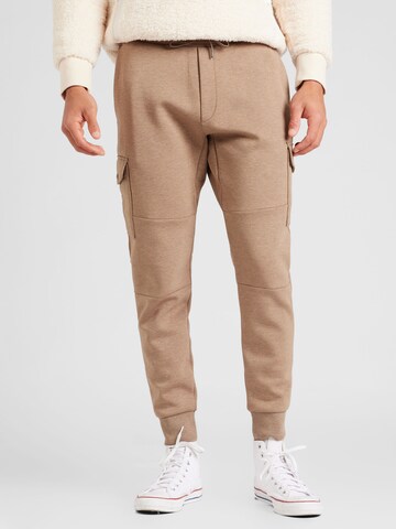 Effilé Pantalon cargo Polo Ralph Lauren en gris : devant