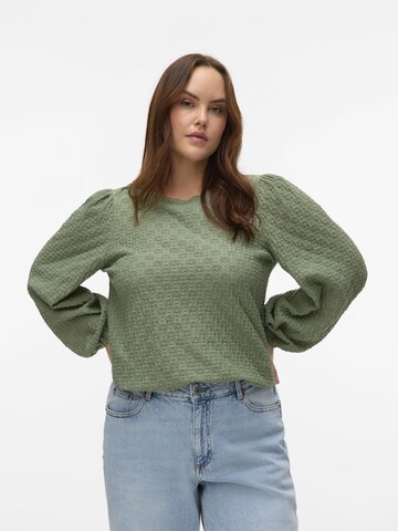 Vero Moda Curve Bluse 'VMCFlower' i grøn: forside