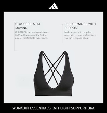 ADIDAS PERFORMANCE Bustier Sport-BH 'Essentials' in Schwarz
