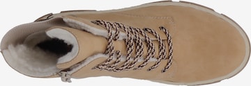 Rieker Lace-Up Ankle Boots in Beige