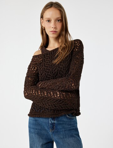 Koton Sweatshirt 'Ajurlu' in Brown: front