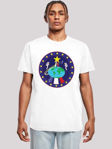 T-Shirt 'NASA Classic Globe  Astronauts' F4NT4STIC en blanc : devant