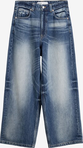 Wide Leg Jean Bershka en bleu : devant