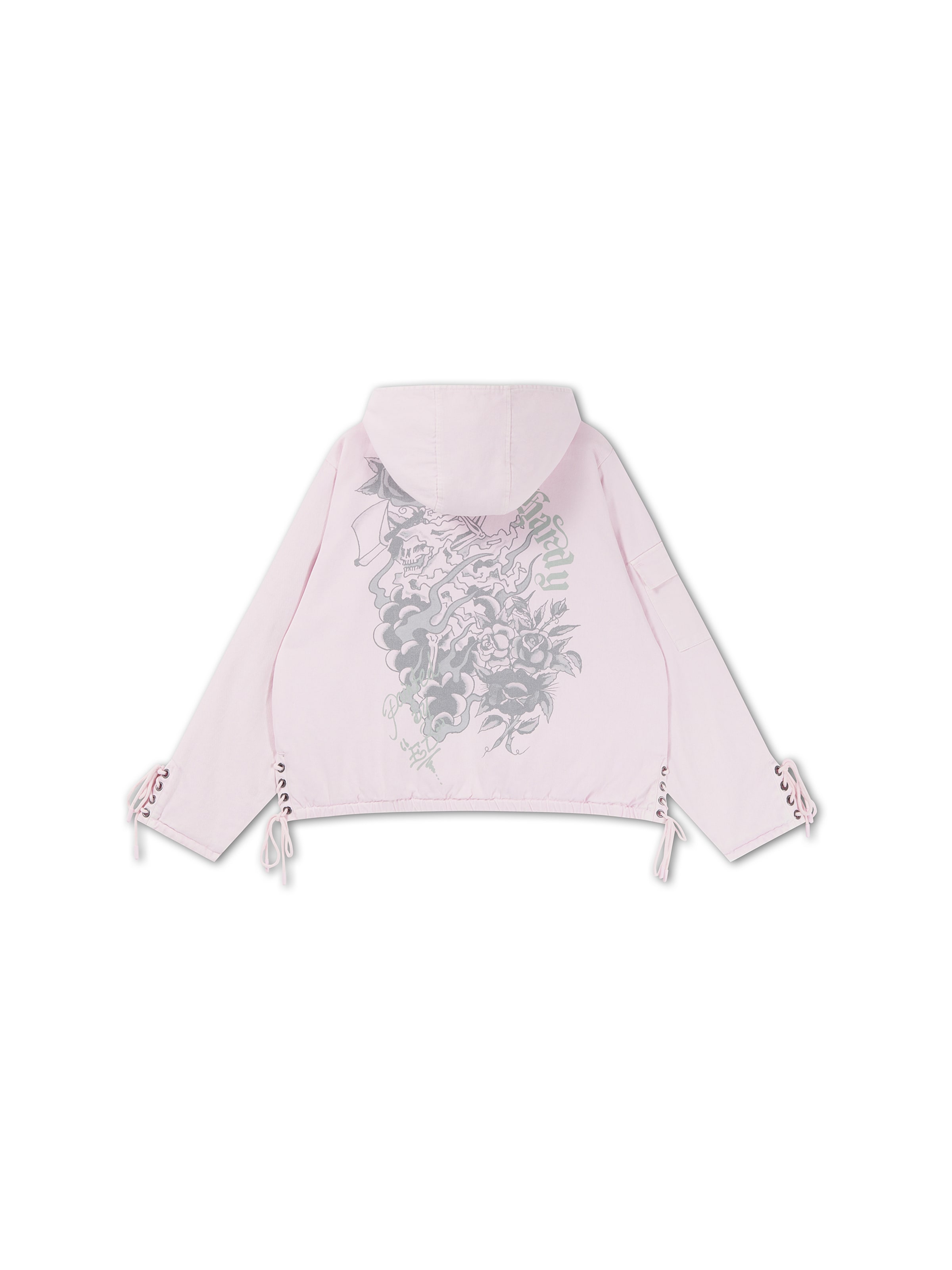 rožinė Ed Hardy Demisezoninė striukė: galas