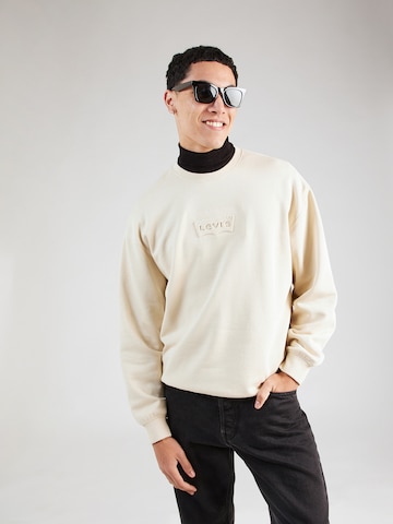 LEVI'S ® Sweatshirt 'Relaxd Graphic Crew' i vit: framsida
