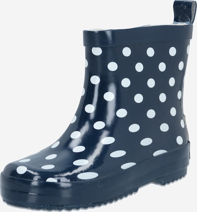 PLAYSHOES Bottes en caoutchouc en bleu marine / blanc, Vue avec produit