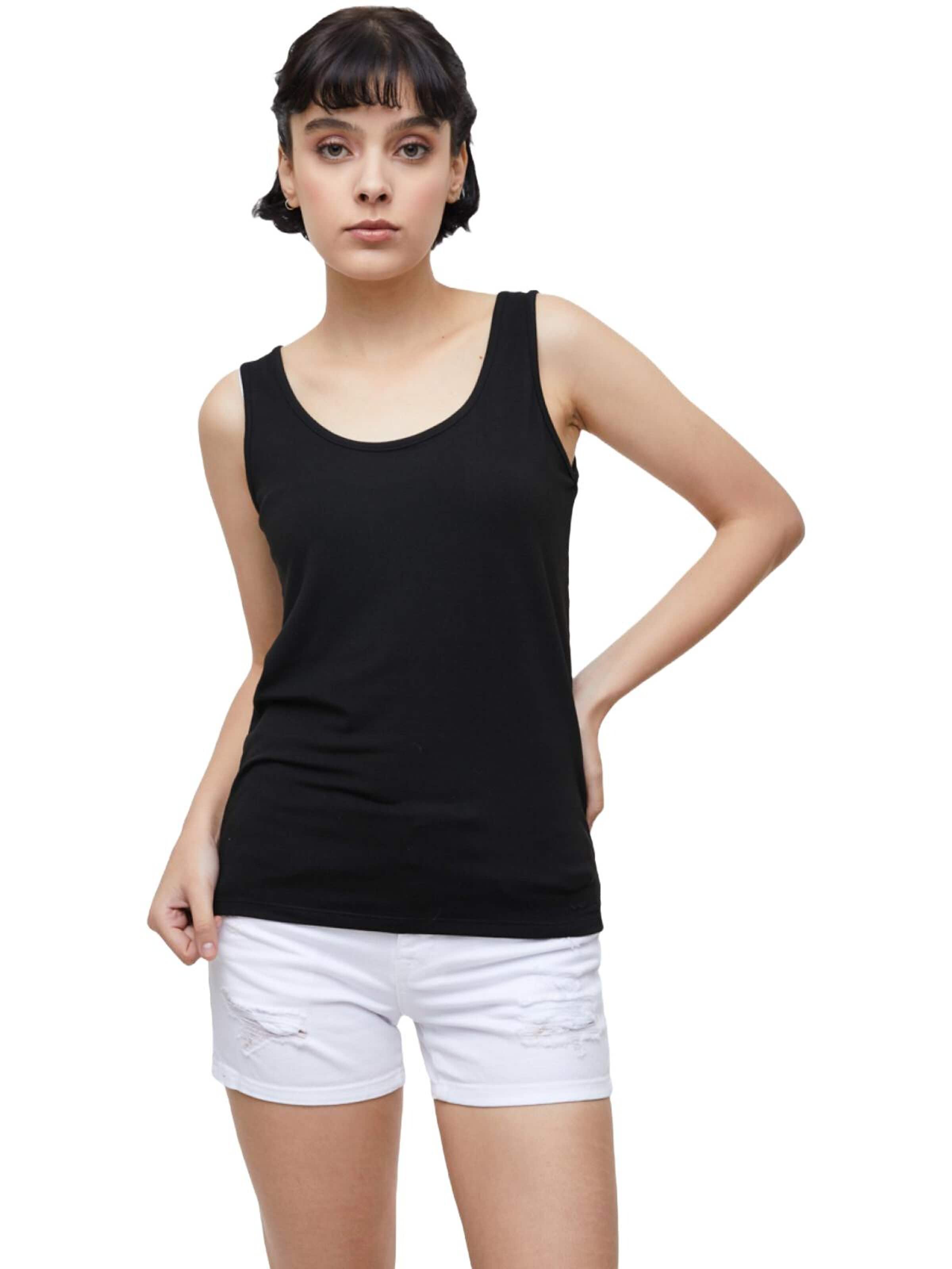 LTB Jeans Top 'Tank Top'‌‌‌‌‌‌‌ in Schwarz: Vorderseite