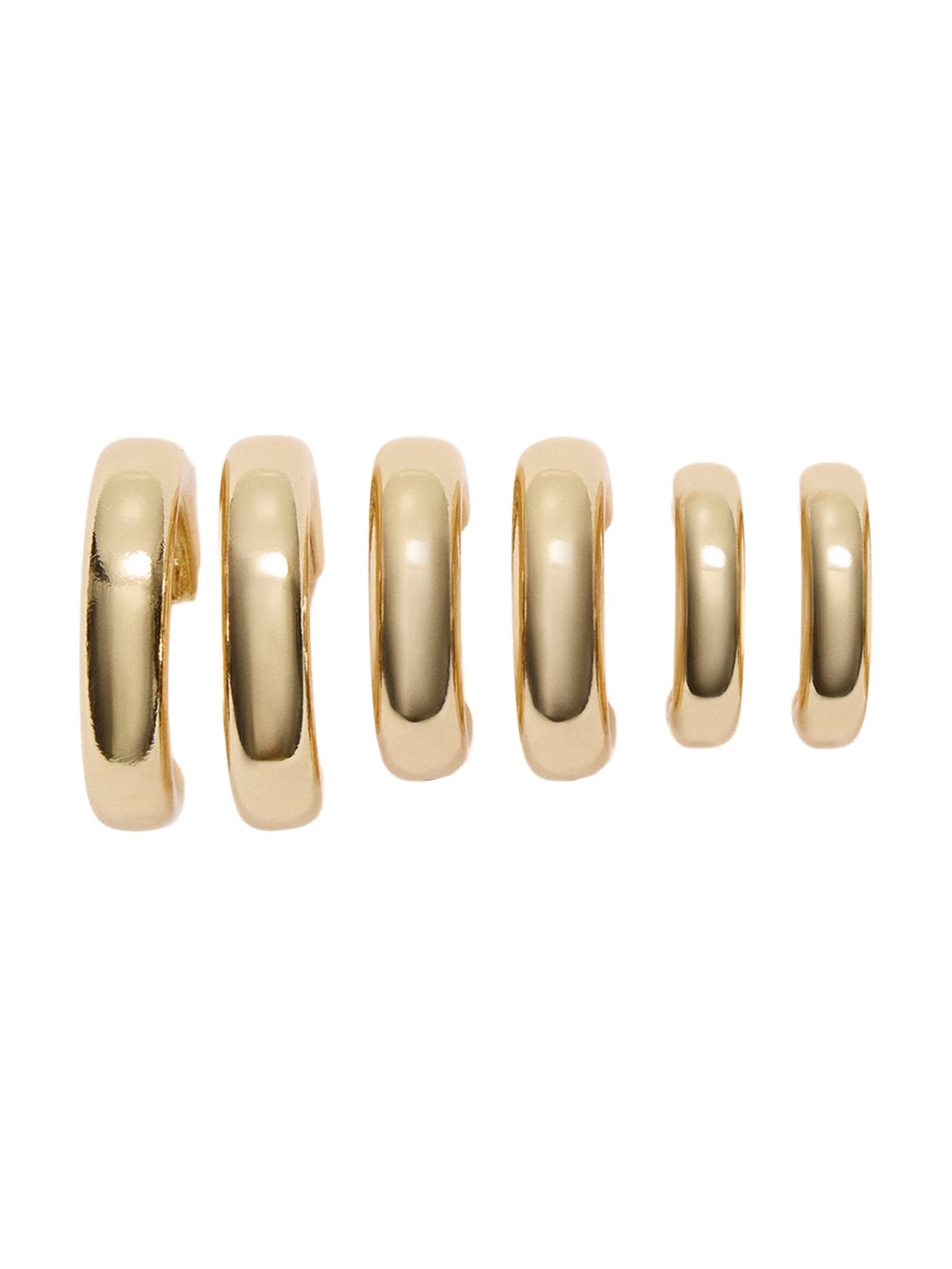 Bershka Earrings in Gold: front