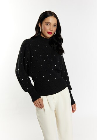 Pull-over 'Caneva' faina en noir : devant