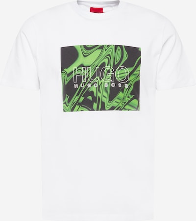 HUGO Shirt 'Dolive' in grün / schwarz / weiß, Produktansicht