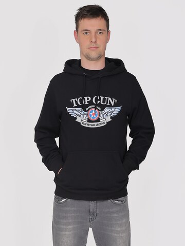 TOP GUN Sweatshirt in Zwart: voorkant