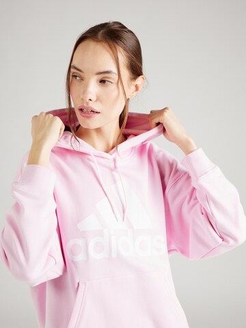 ADIDAS SPORTSWEAR - Sweatshirt de desporto 'Essentials Big Logo French Terry' em rosa