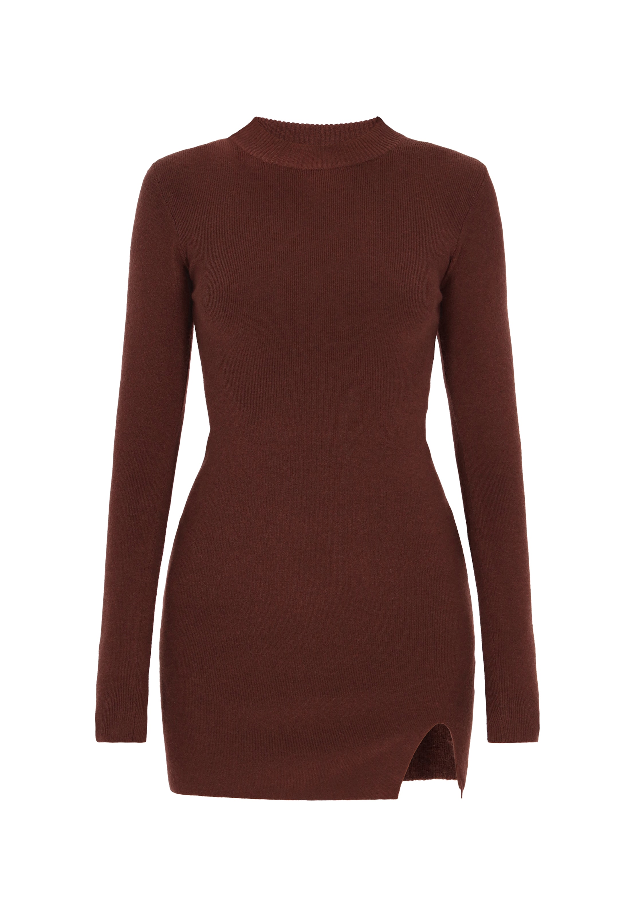 IDONY - Vestido em castanho: frente