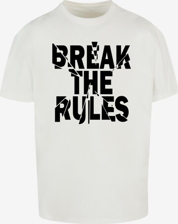 Maglietta 'Break The Rules 2 ' di Merchcode in bianco: frontale