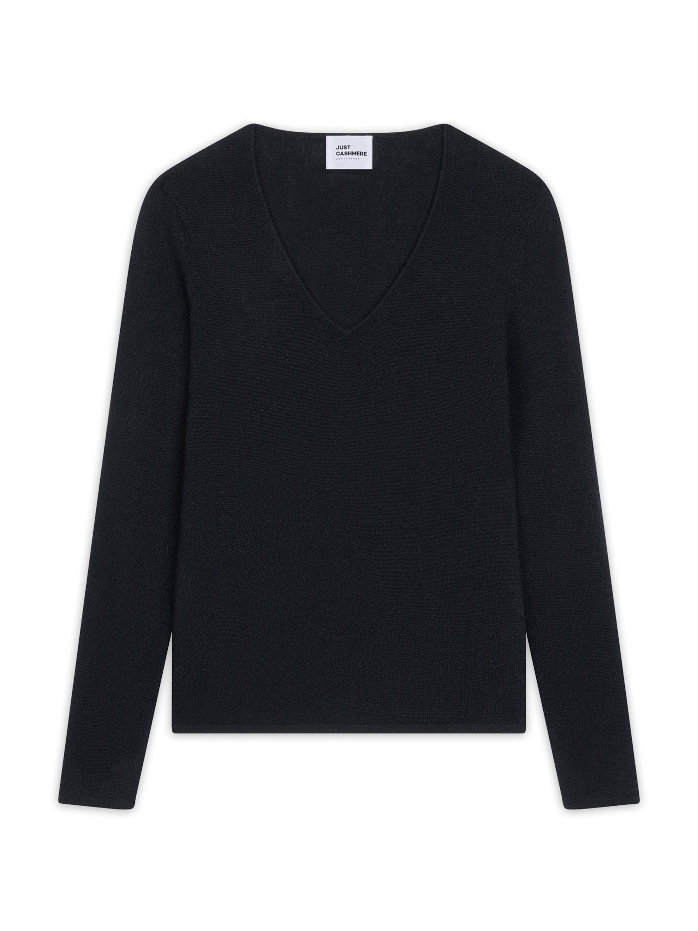 JUST CASHMERE Свитер 'Joan' в Черный: спереди