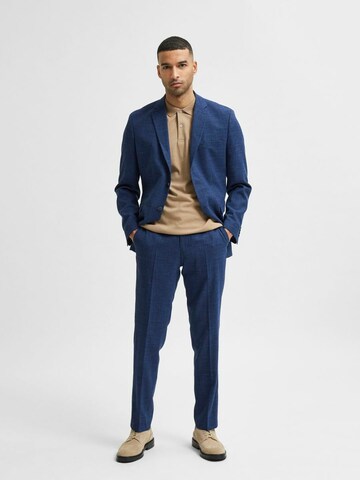 SELECTED HOMME Regular Pleated Pants 'Oasis' in Blue