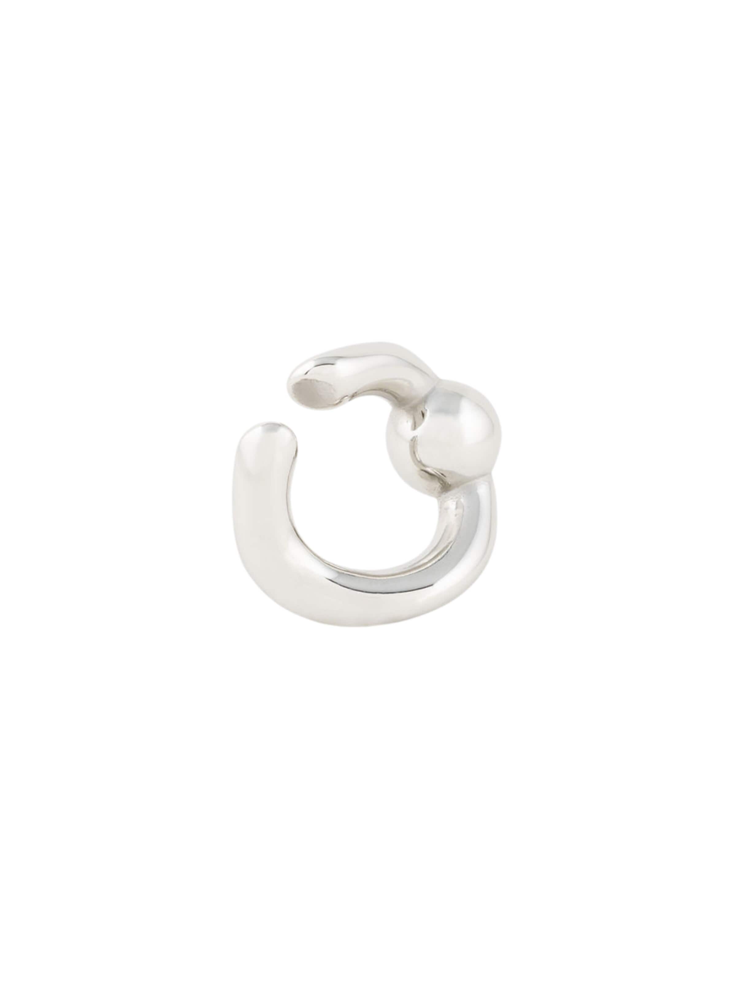 YParis - Pendientes 'Ear cuff Curl S' en plata