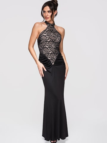 Ombre Abendkleid‌‌‌‌‌‌‌‌‌ in Schwarz: Vorderseite