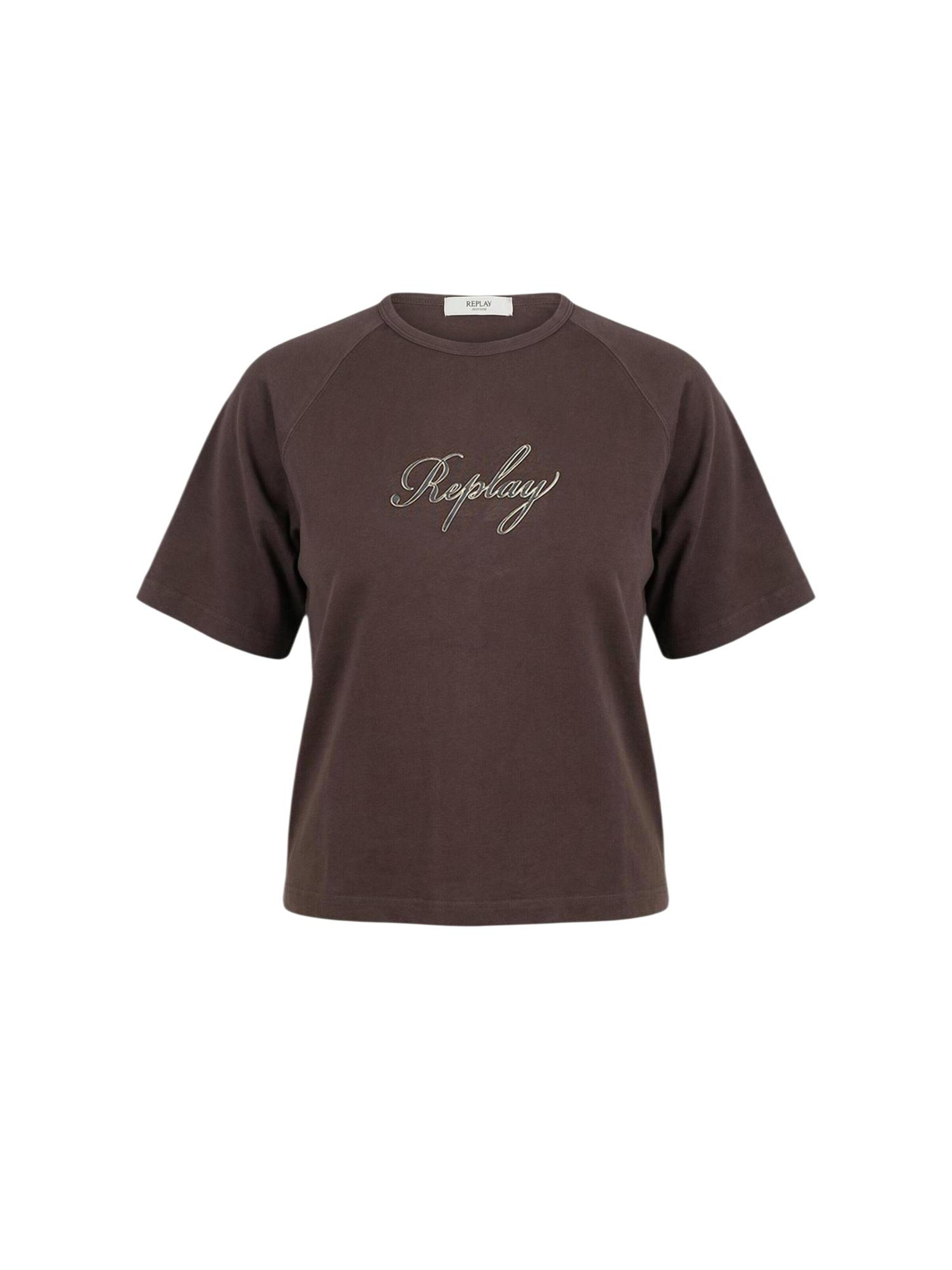 REPLAY - Camiseta 'OVER W3447D.000.23792G' en marrón: frente