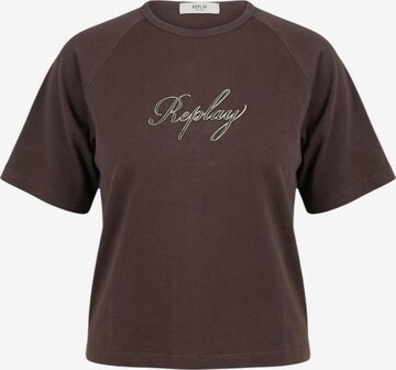 REPLAY - Camiseta 'OVER W3447D.000.23792G' en marrón: frente