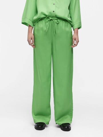 OBJECT Wide leg Broek in Groen: voorkant