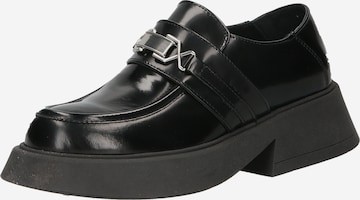 BRONX Classic Flats in Black: front