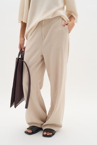 InWear Wide leg Pants 'Ellie' in Beige: front