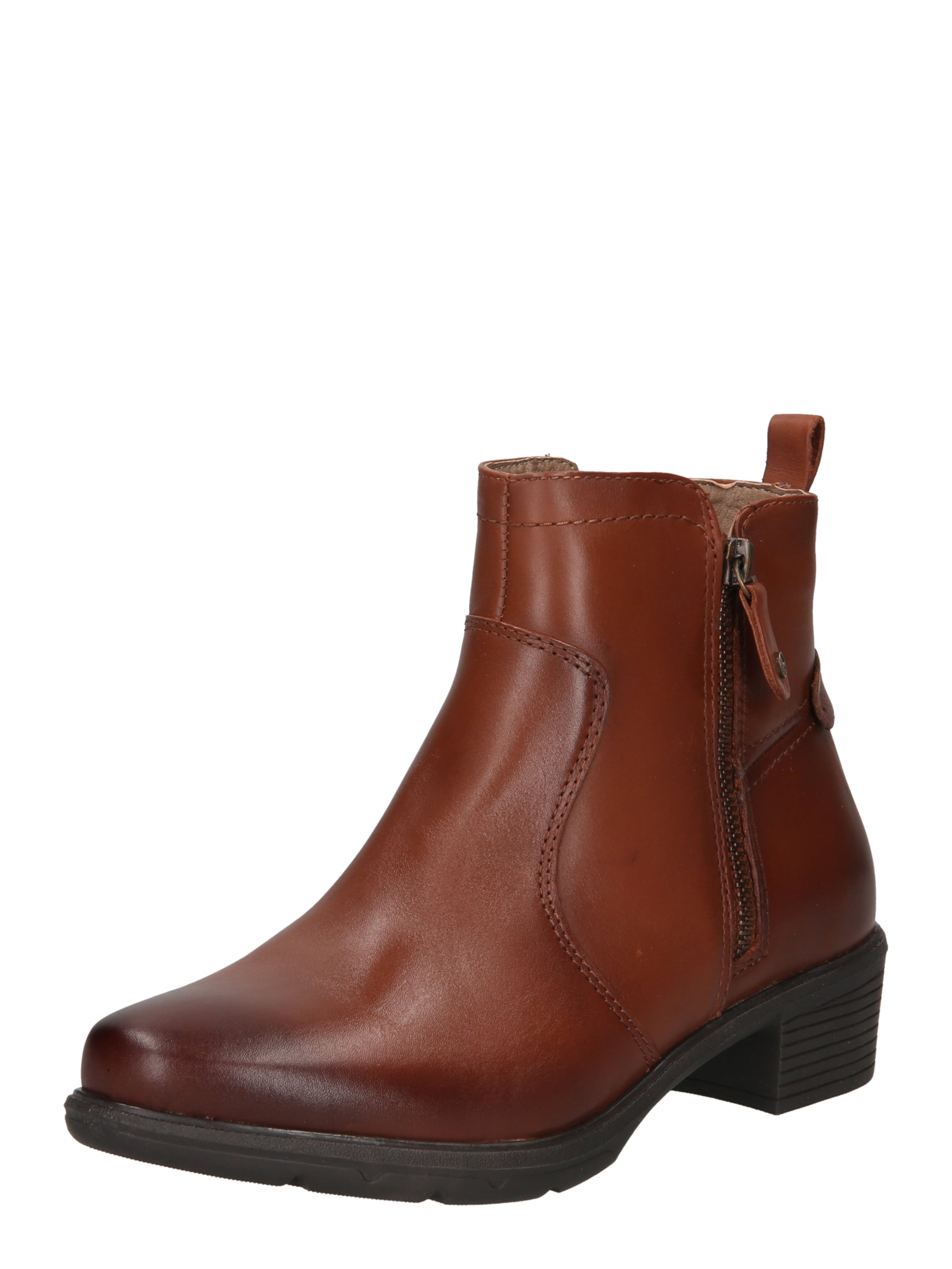 Tamaris Wide Fit Ankle Boots in Brown: front