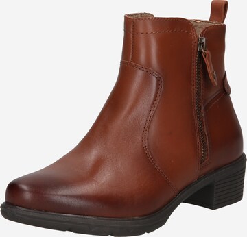 Tamaris Comfort Ankle Boots in Brown: front